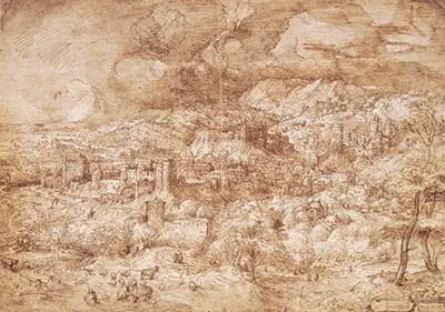 Landscape with a Fortified Town Pieter Bruegel